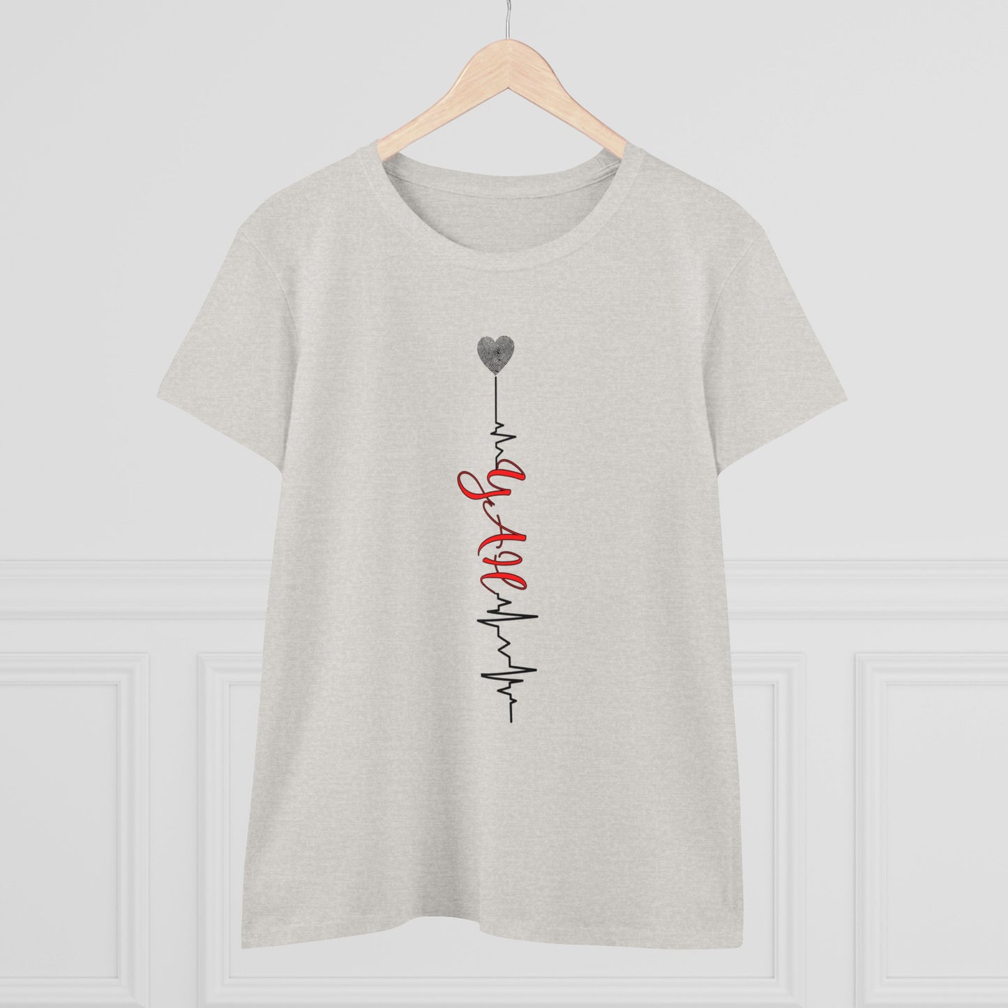 Heartbeat YAH Women's Midweight Cotton Tee
