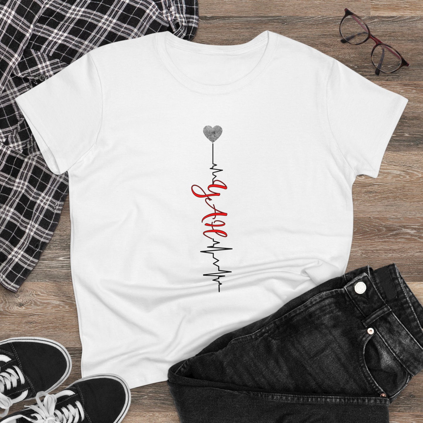 Heartbeat YAH Women's Midweight Cotton Tee