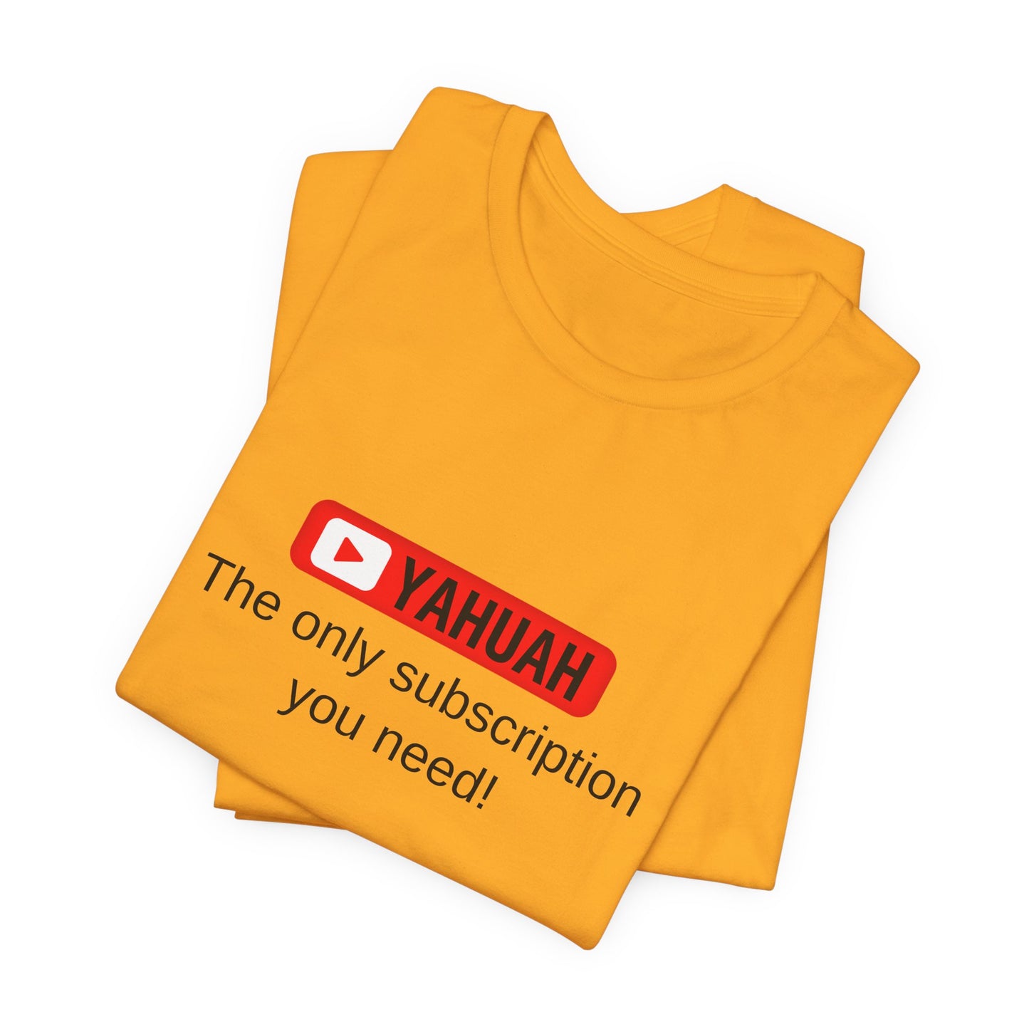 Subscribe With YAH Short Sleeve Tee