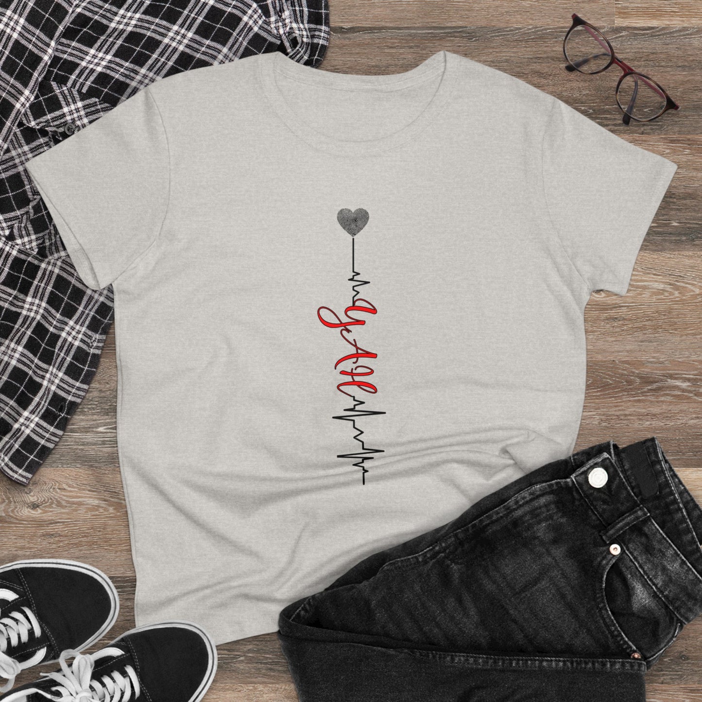 Heartbeat YAH Women's Midweight Cotton Tee