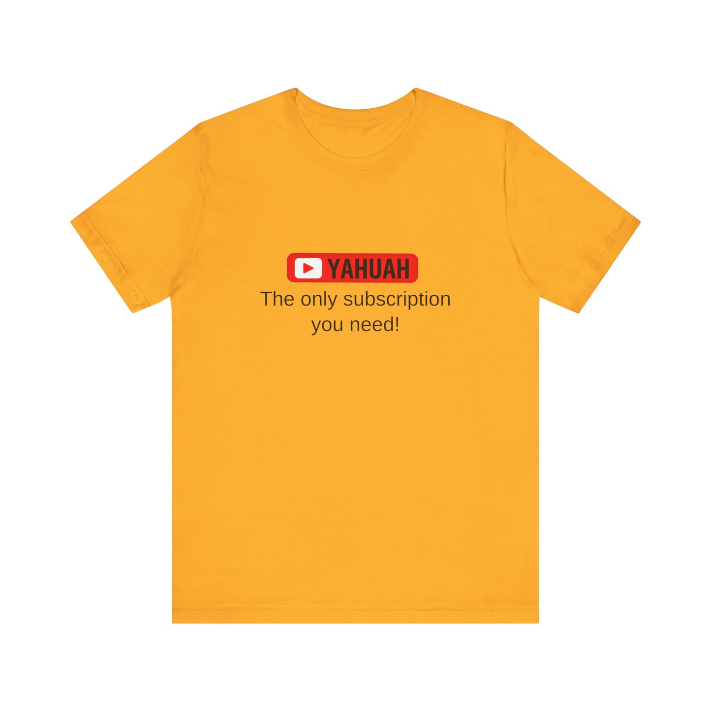 Subscribe With YAH Short Sleeve Tee
