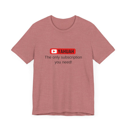 Subscribe With YAH Short Sleeve Tee