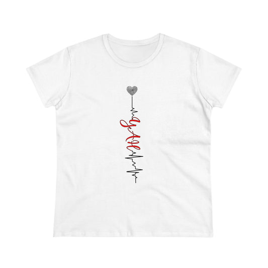 Heartbeat YAH Women's Midweight Cotton Tee