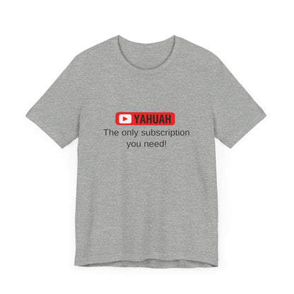 Subscribe With YAH Short Sleeve Tee