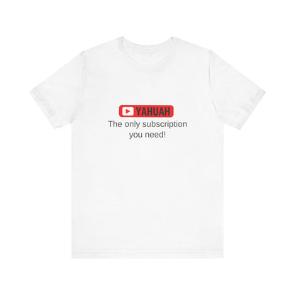 Subscribe With YAH Short Sleeve Tee