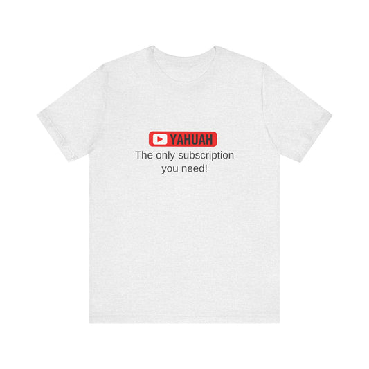 Subscribe With YAH Short Sleeve Tee