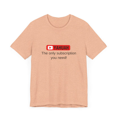 Subscribe With YAH Short Sleeve Tee