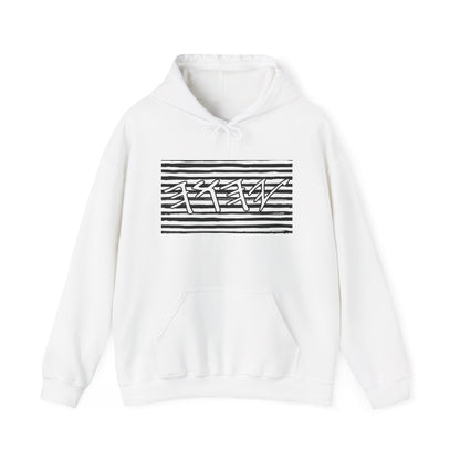 YAHUAH Hebrew Stripe Graphic Hooded Sweatshirt