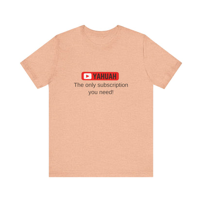 Subscribe With YAH Short Sleeve Tee