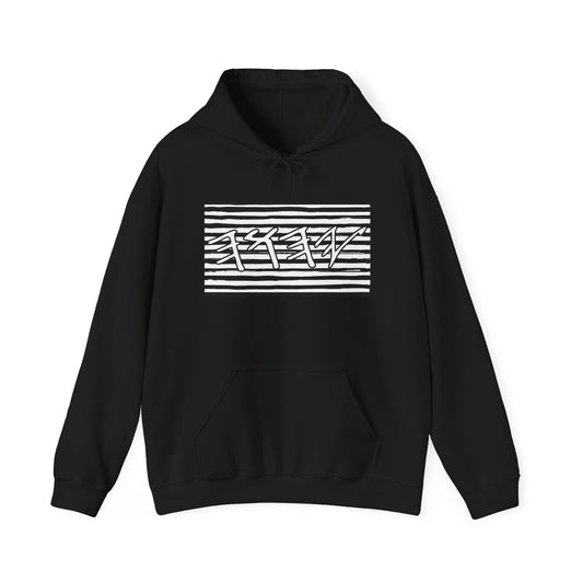 YAHUAH Hebrew Stripe Graphic Hooded Sweatshirt