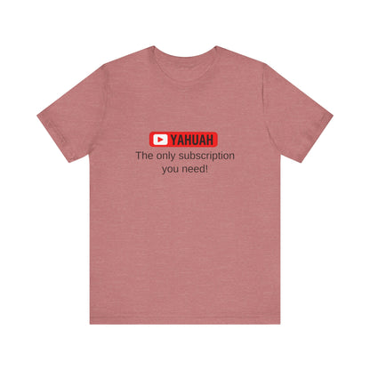 Subscribe With YAH Short Sleeve Tee
